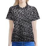 Silver Chainmail Print Women's Polo Shirt