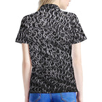 Silver Chainmail Print Women's Polo Shirt