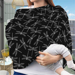 Silver Dragonfly Pattern Print Baby Seat Cover