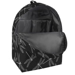 Silver Dragonfly Pattern Print Backpack