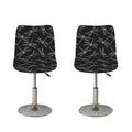 Silver Dragonfly Pattern Print Bar Stool Covers