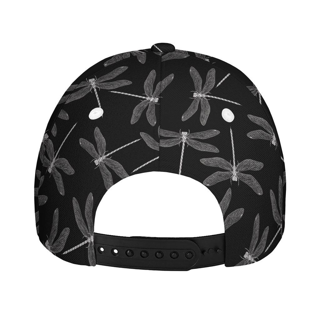 Silver Dragonfly Pattern Print Baseball Cap