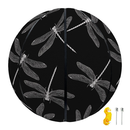 Silver Dragonfly Pattern Print Basketball