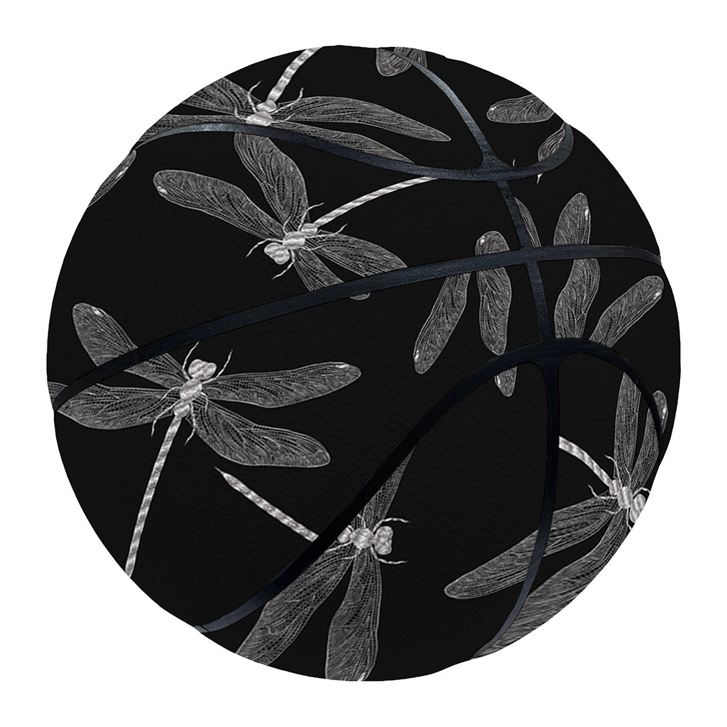 Silver Dragonfly Pattern Print Basketball