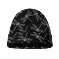 Silver Dragonfly Pattern Print Beanie