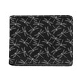 Silver Dragonfly Pattern Print Bifold Wallet