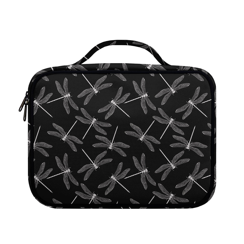 Silver Dragonfly Pattern Print Briefcase Bible Bag