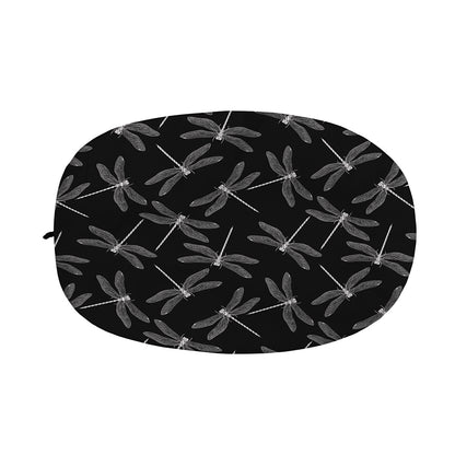 Silver Dragonfly Pattern Print Car Side Mirror Covers
