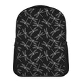 Silver Dragonfly Pattern Print Casual Backpack