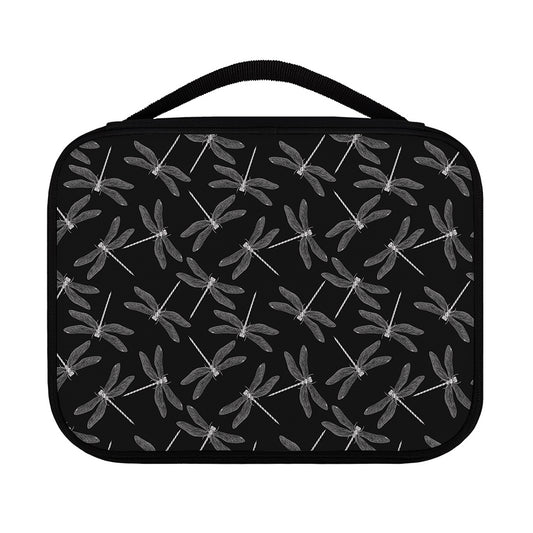 Silver Dragonfly Pattern Print Classic Bible Case