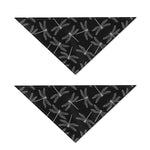 Silver Dragonfly Pattern Print Dog Bandana