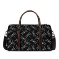 Silver Dragonfly Pattern Print Duffel Bag