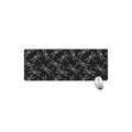 Silver Dragonfly Pattern Print Extended Mouse Pad