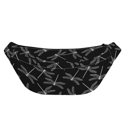 Silver Dragonfly Pattern Print Fanny Pack