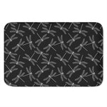 Silver Dragonfly Pattern Print Indoor Door Mat
