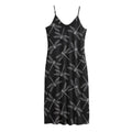 Silver Dragonfly Pattern Print Jersey Midi Cami Dress