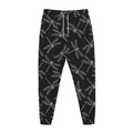 Silver Dragonfly Pattern Print Jogger Pants