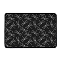 Silver Dragonfly Pattern Print Kitchen Mat