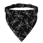 Silver Dragonfly Pattern Print Over The Collar Dog Bandana