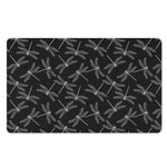 Silver Dragonfly Pattern Print Polyester Doormat