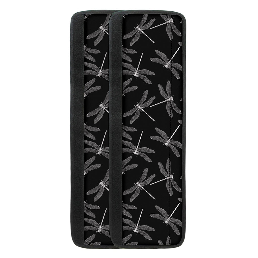 Silver Dragonfly Pattern Print Refrigerator Handle Covers