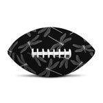 Silver Dragonfly Pattern Print Rugby Ball