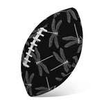 Silver Dragonfly Pattern Print Rugby Ball