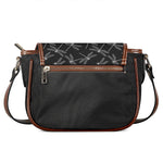 Silver Dragonfly Pattern Print Saddle Bag
