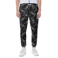 Silver Dragonfly Pattern Print Joggers