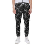 Silver Dragonfly Pattern Print Scuba Joggers