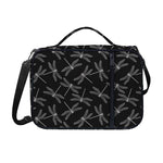 Silver Dragonfly Pattern Print Shoulder Strap Bible Bag