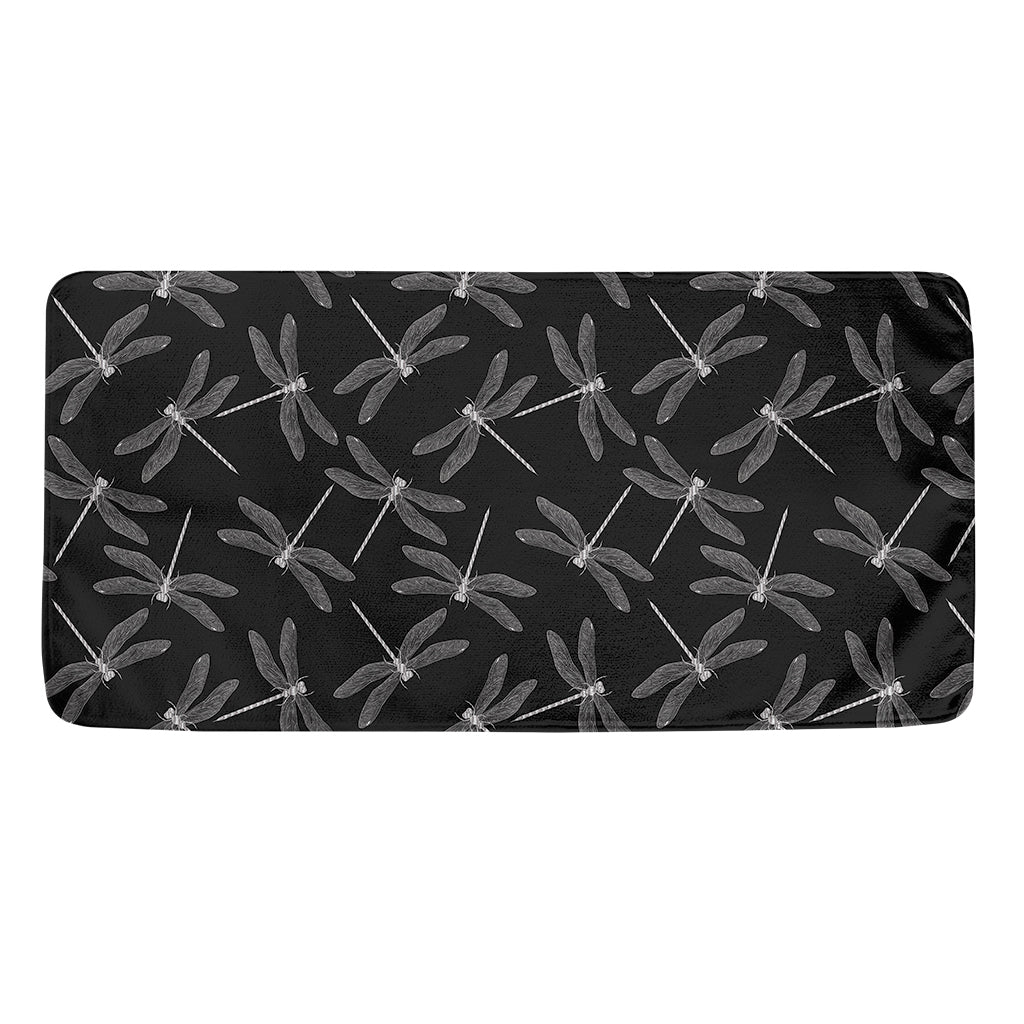 Silver Dragonfly Pattern Print Towel