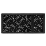 Silver Dragonfly Pattern Print Trifold Wallet