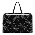 Silver Dragonfly Pattern Print Utility Tote Bag
