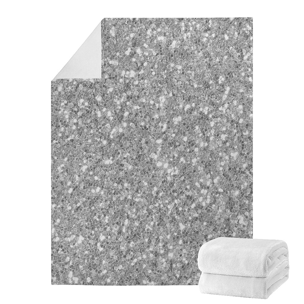 Silver (NOT Real) Glitter Print Blanket