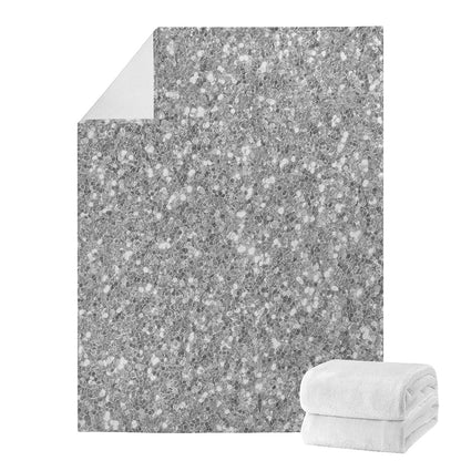 Silver (NOT Real) Glitter Print Blanket