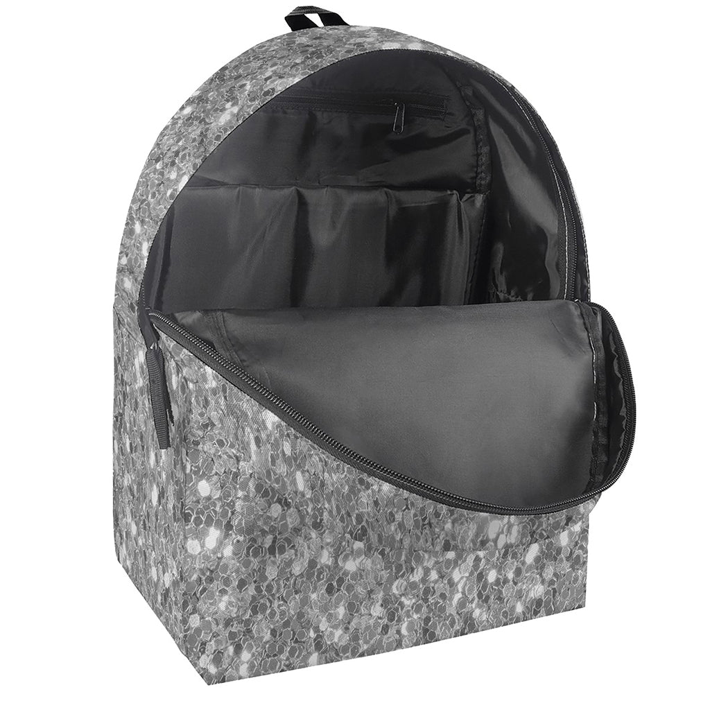 Silver Glitter Artwork Print (NOT Real Glitter) Backpack