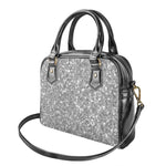 Silver Glitter Artwork Print (NOT Real Glitter) Shoulder Handbag