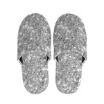 Silver Glitter Artwork Print (NOT Real Glitter) Slippers