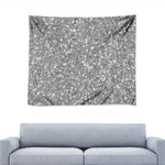 Silver Glitter Artwork Print (NOT Real Glitter) Tapestry
