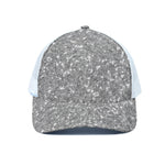 Silver Glitter Artwork Print (NOT Real Glitter) White Mesh Trucker Cap