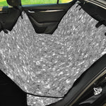 Silver (NOT Real) Glitter Print Pet Car Back Seat Cover