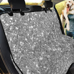 Silver (NOT Real) Glitter Print Pet Car Back Seat Cover