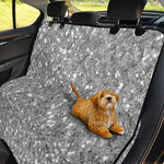 Silver (NOT Real) Glitter Print Pet Car Back Seat Cover