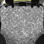 Silver (NOT Real) Glitter Print Pet Car Back Seat Cover