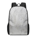 Silver Grey Marble Print 17 Inch Backpack