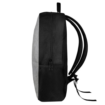 Silver Grey Marble Print 17 Inch Backpack