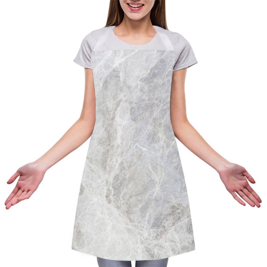 Silver Grey Marble Print Adjustable Apron
