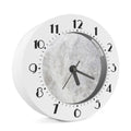 Silver Grey Marble Print Alarm Clock