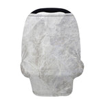Silver Grey Marble Print Baby Seat Cover